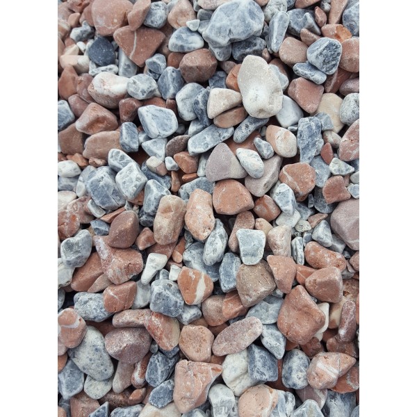 Mix Bardi/Coralo lihvitud kivid, 15/25 mm, 20 kg